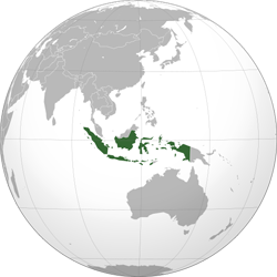 image of globe with Indonesia highlighted